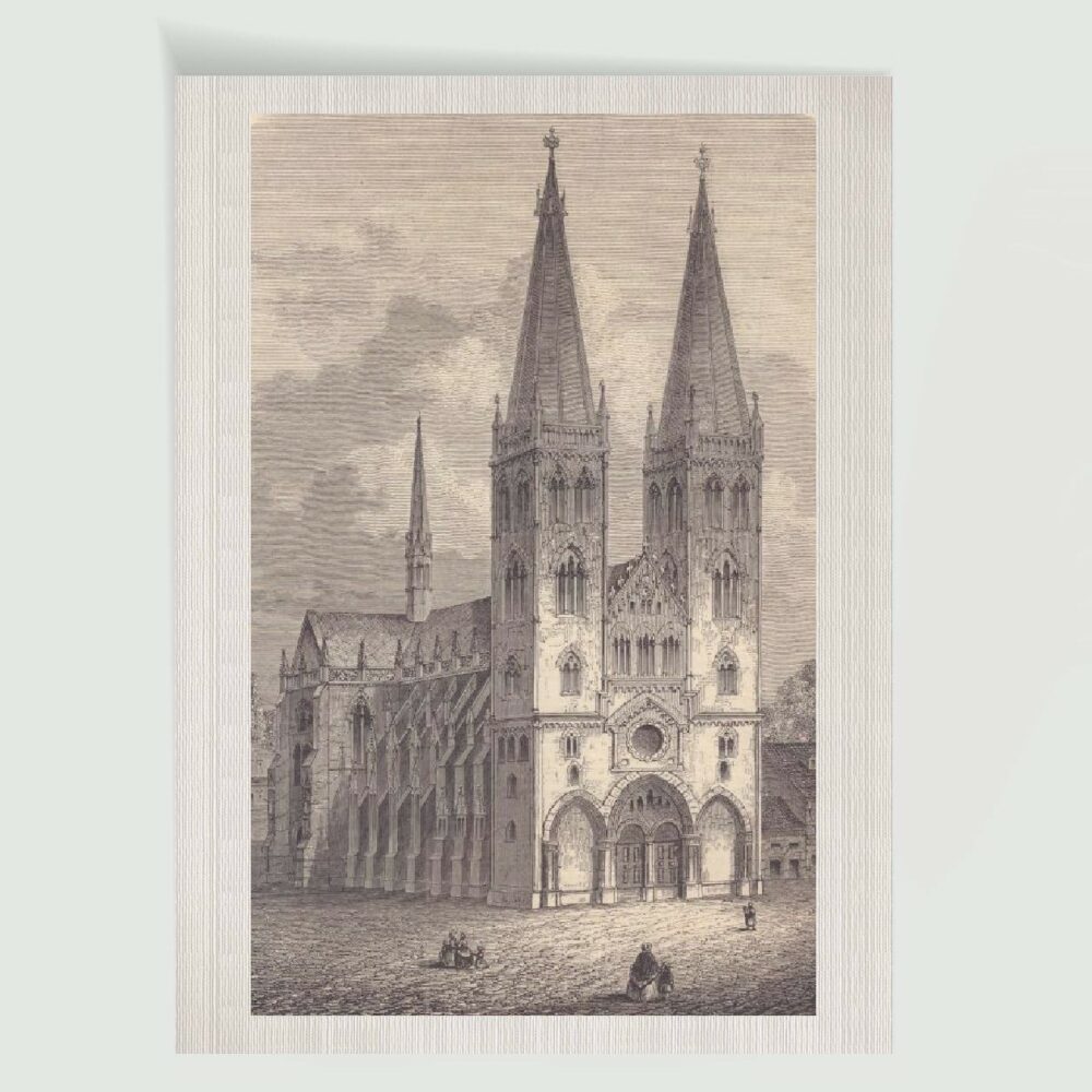 Der Dom in Halberstadt – Historischer Stahlstich 19. Jh. als Kunstdruck