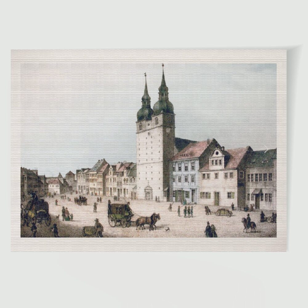Magdeburg Breiter Weg – Historische Lithographie 1865 als Kunstdruck