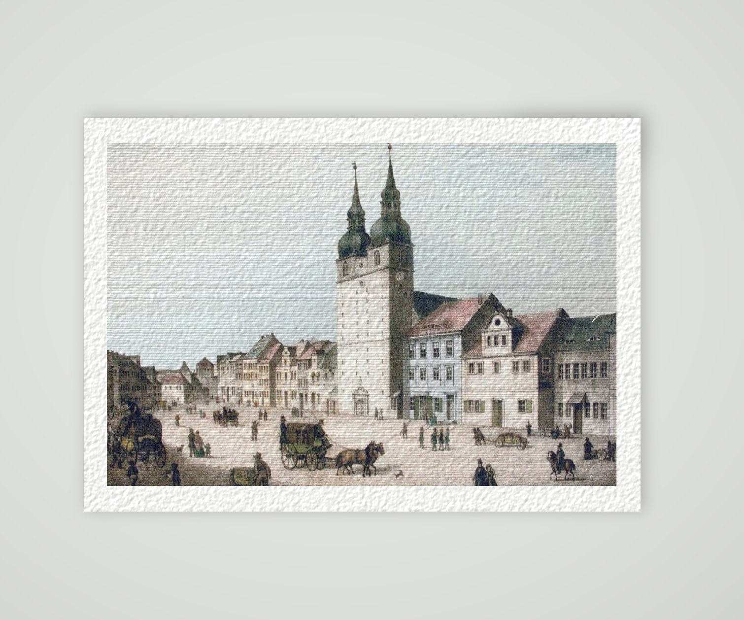 Magdeburg Breiter Weg – Historische Lithographie 1865 als Kunstdruck – auf Hahnemühle-Büttenpapier