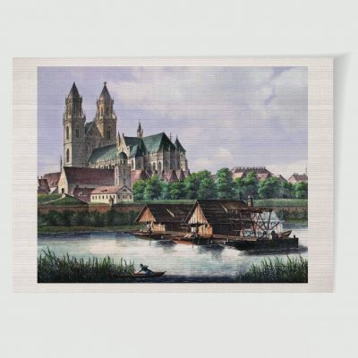 Magdeburger Dom mit Schiffmühlen