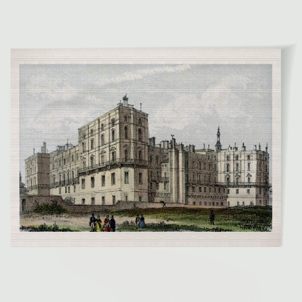 Paris Chateau de St. Germain – Historischer Kupferstich 19. Jh. als Kunstdruck