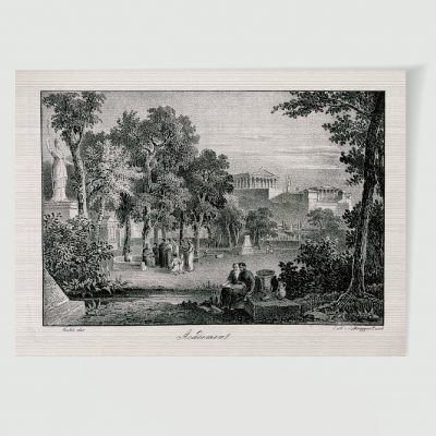 Athen Akademie Sokrates und Platon