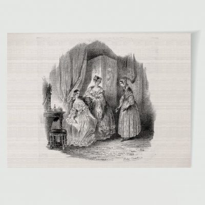 Drei Damen im Gespräch Genrebildnis