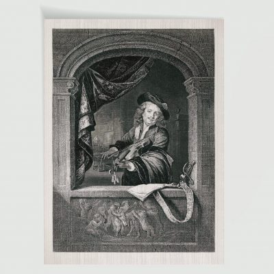 G. Doro Maler Selbstbildnis mit Geige