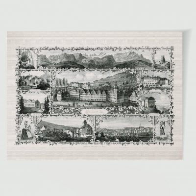 Appenzell Stadtansicht Souvenirblatt