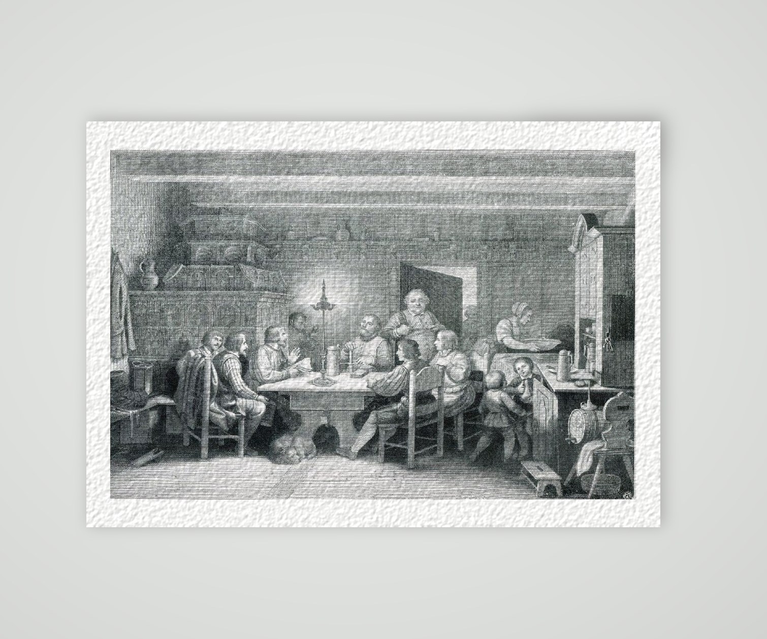Jena Martin Luther Luther im "Schwarzen Bären" – Historischer Stahlstich 1850 als Kunstdruck – auf Hahnemühle-Büttenpapier