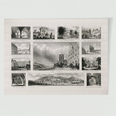 Heidelberg Stadtansicht Souvenirblatt