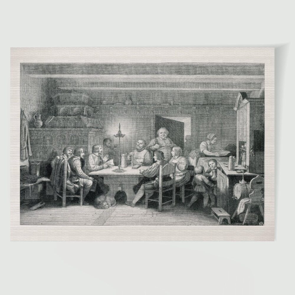 Jena Martin Luther Luther im "Schwarzen Bären" – Historischer Stahlstich 1850 als Kunstdruck
