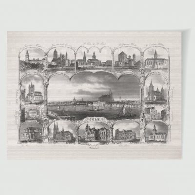 Köln Stadtansicht Souvenirblatt