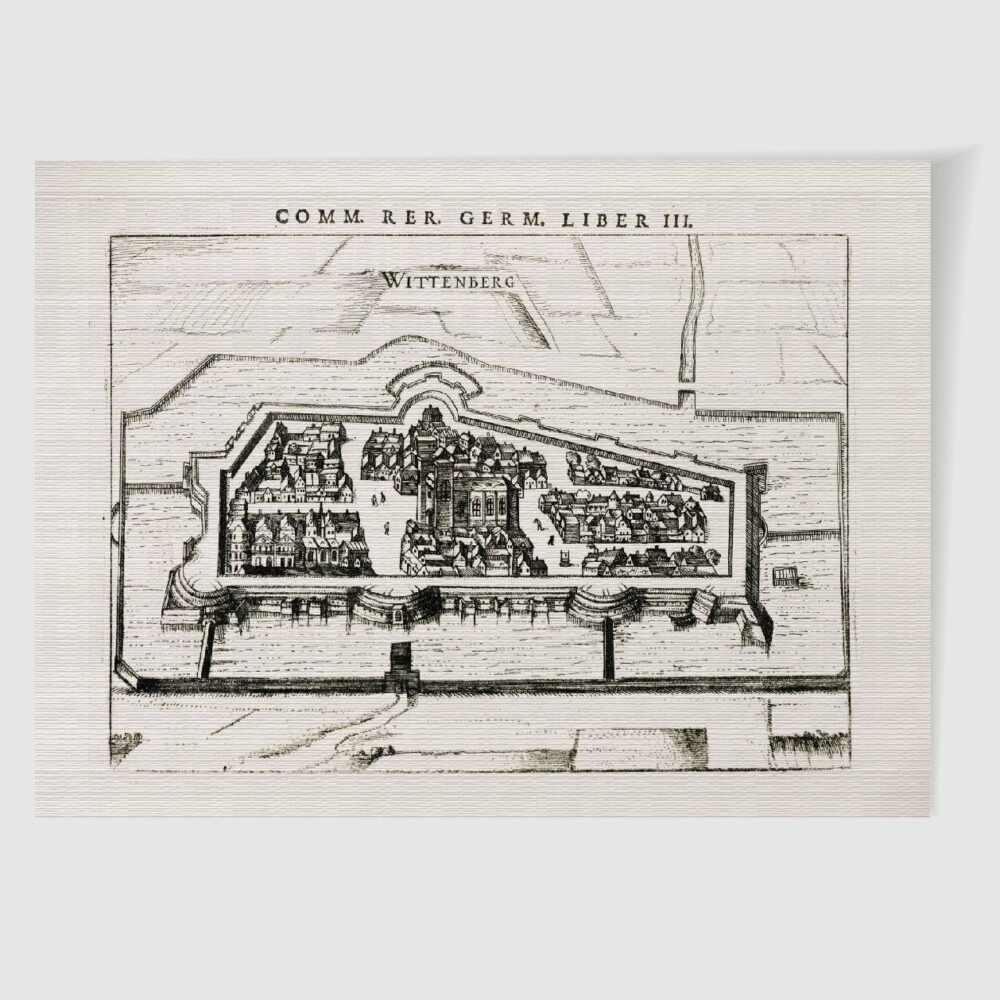 Wittenberg Kartenansicht – historische Grafik als Kunstdruck