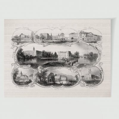 Dessau Stadtansicht Souvenirblatt