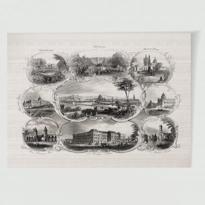 Potsdam Stadtansicht Souvenirblatt