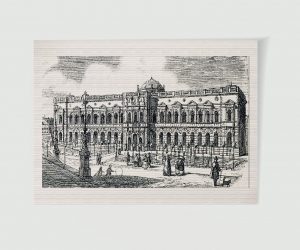 Historische Ansicht des Museums mit Gemäldegalerie Dresden um circa 1900 – Kunstdruck