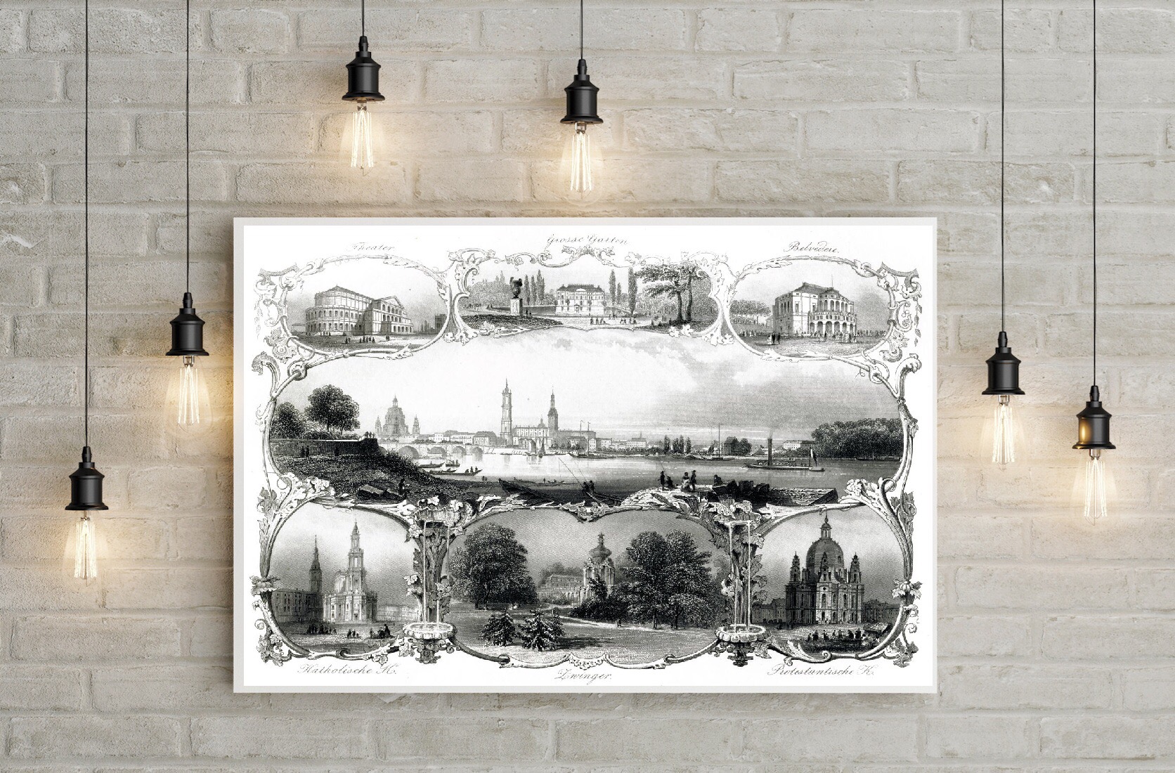 Dresden Stadtansicht Souvenirblatt – Bild 5