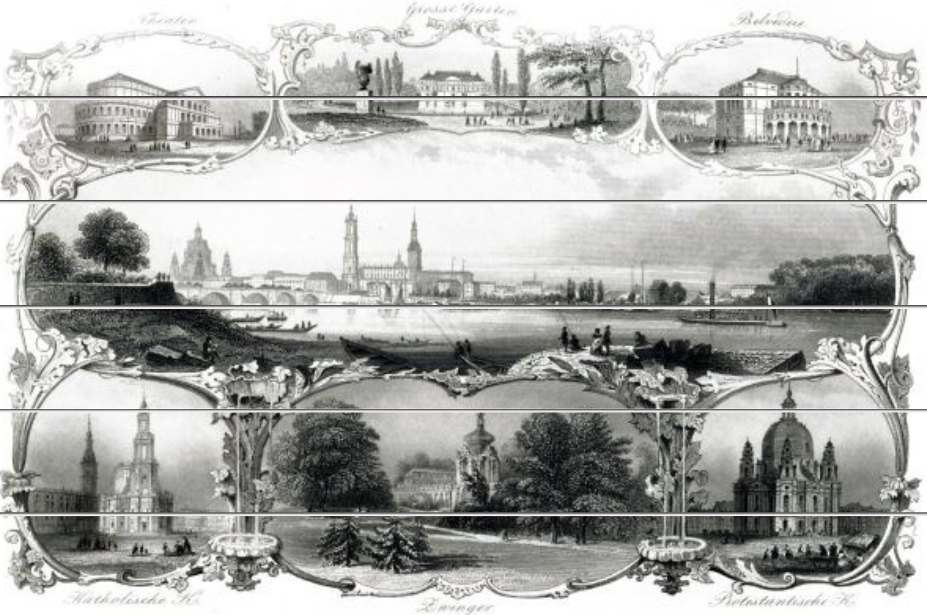 Dresden Stadtansicht Souvenirblatt – Bild 6