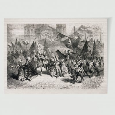 Historische Ansicht Köln Carneval um 1850 – Kunstdruck