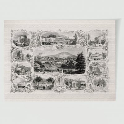 Baden Stadtansicht Souvenirblatt