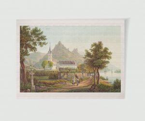 Bornhofen – Die feindlichen Brüder | Historischer Kupferstich als Kunstdruck