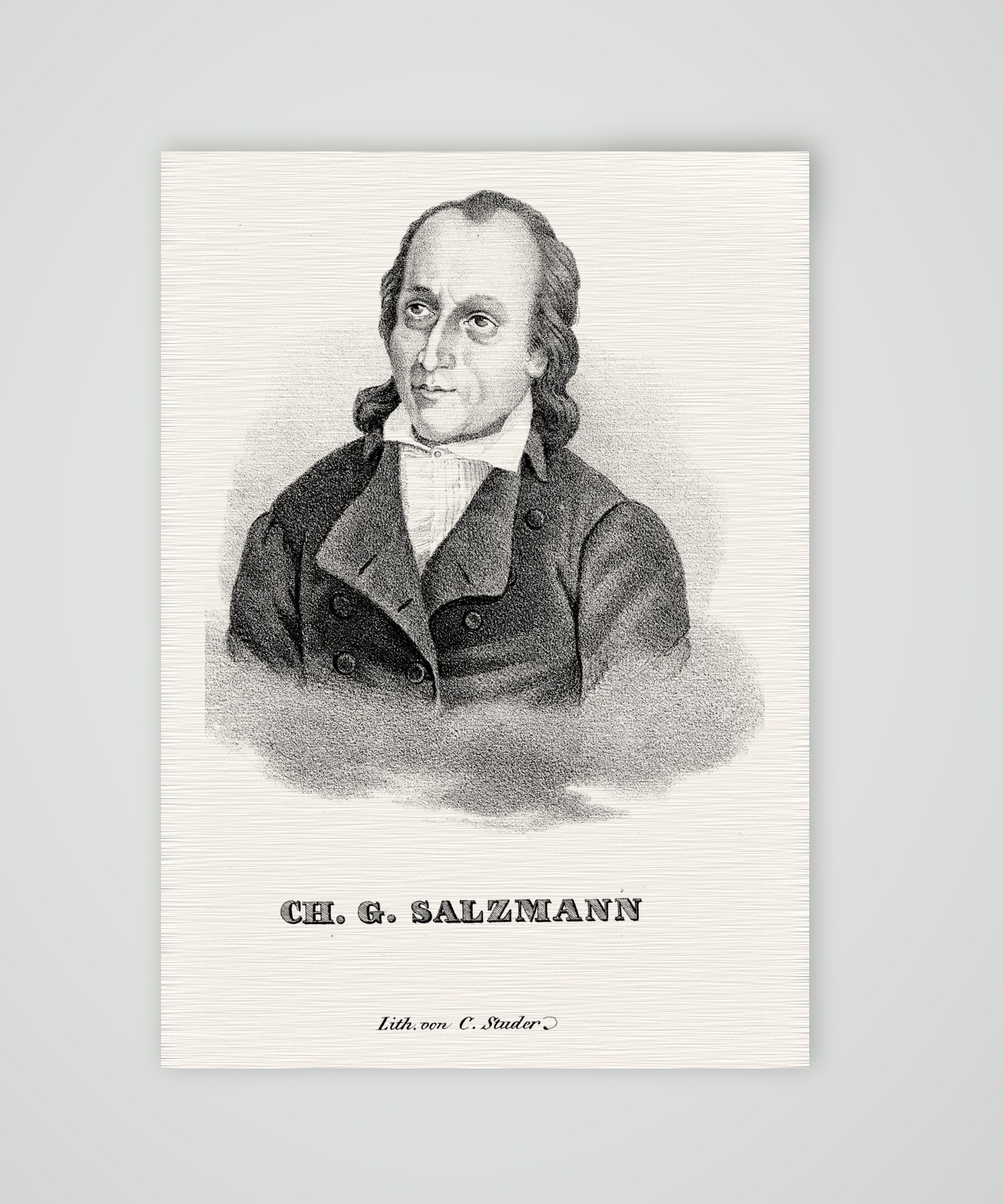 Ch. G. Salzmann – Bildnis – Lithografie, Kunstdruck auf Leinenpapier