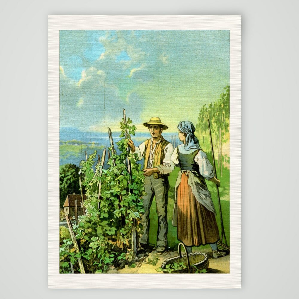 Wie Emma Malerin wurde – Farblithografie, Kunstdruck auf Leinenpapier