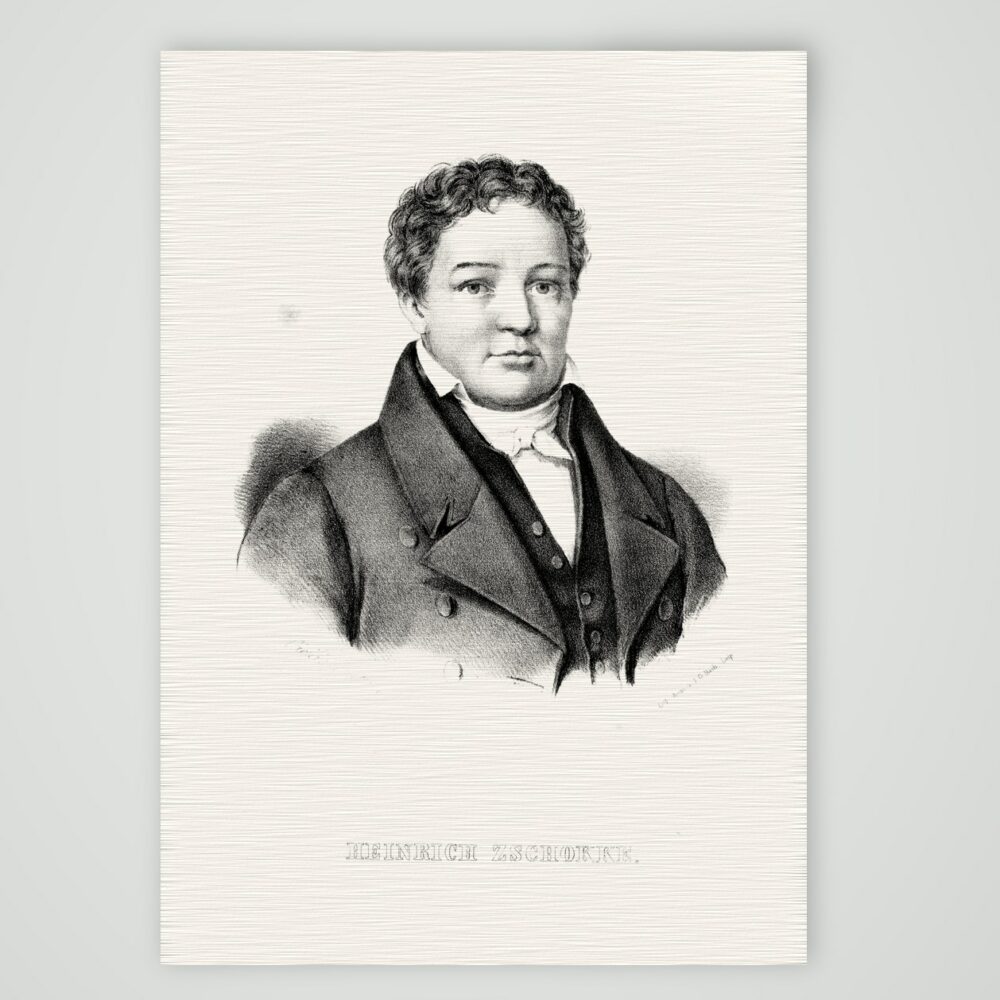 Heinrich Zschokke – Lithografie, Kunstdruck auf Leinenpapier