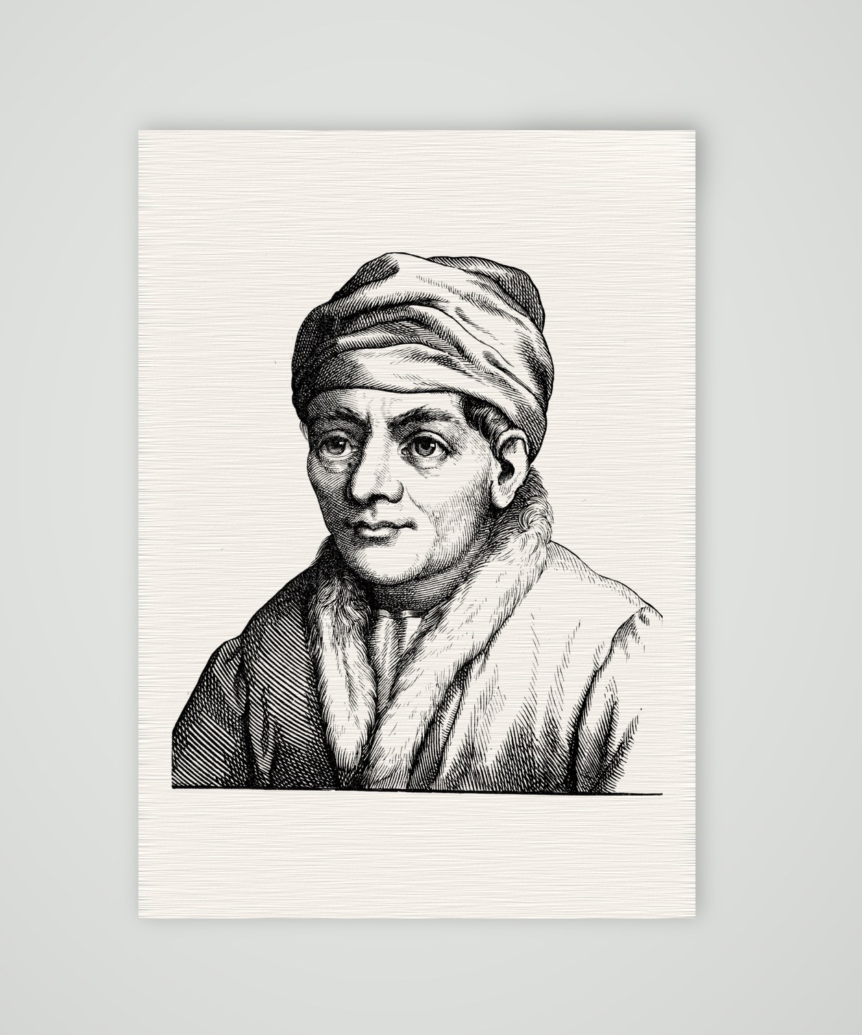 Johannes Regiomontanus, Mathematiker und Astronom – Holzstich, Kunstdruck auf Leinenpapier