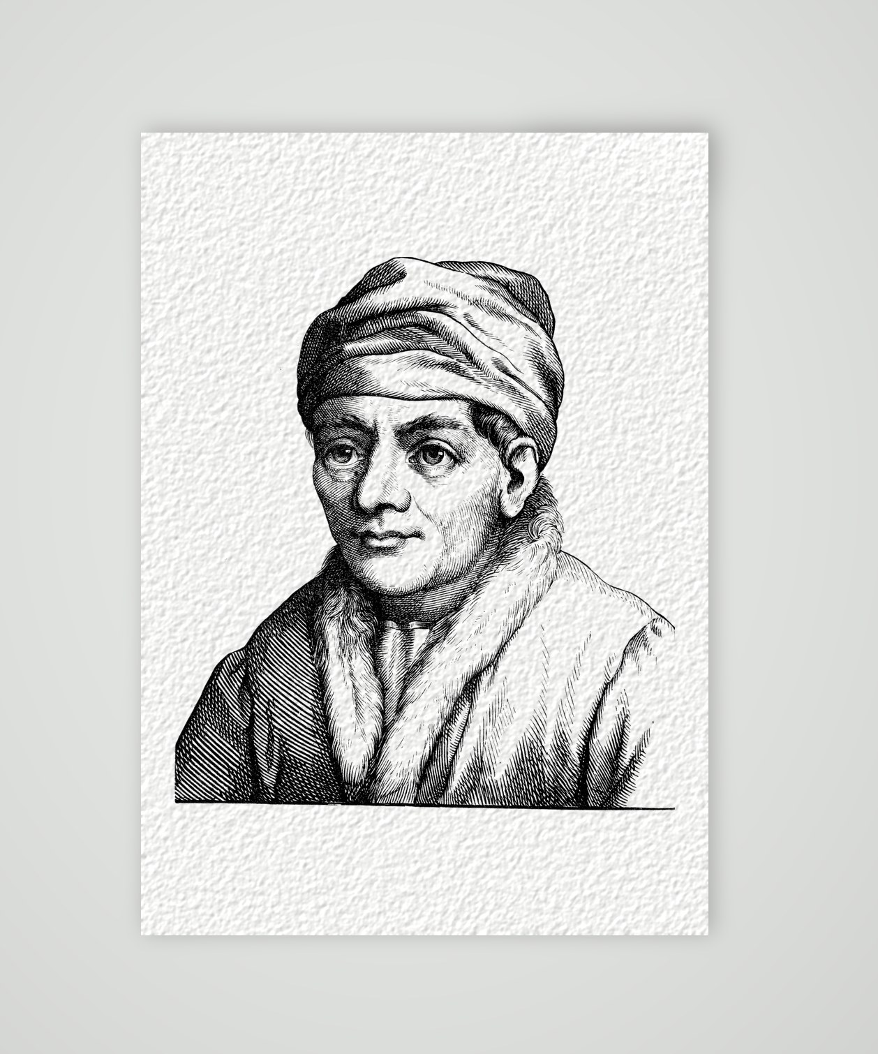 Johannes Regiomontanus, Mathematiker und Astronom – Holzstich, Kunstdruck auf Hahnemühle-Büttenpapier