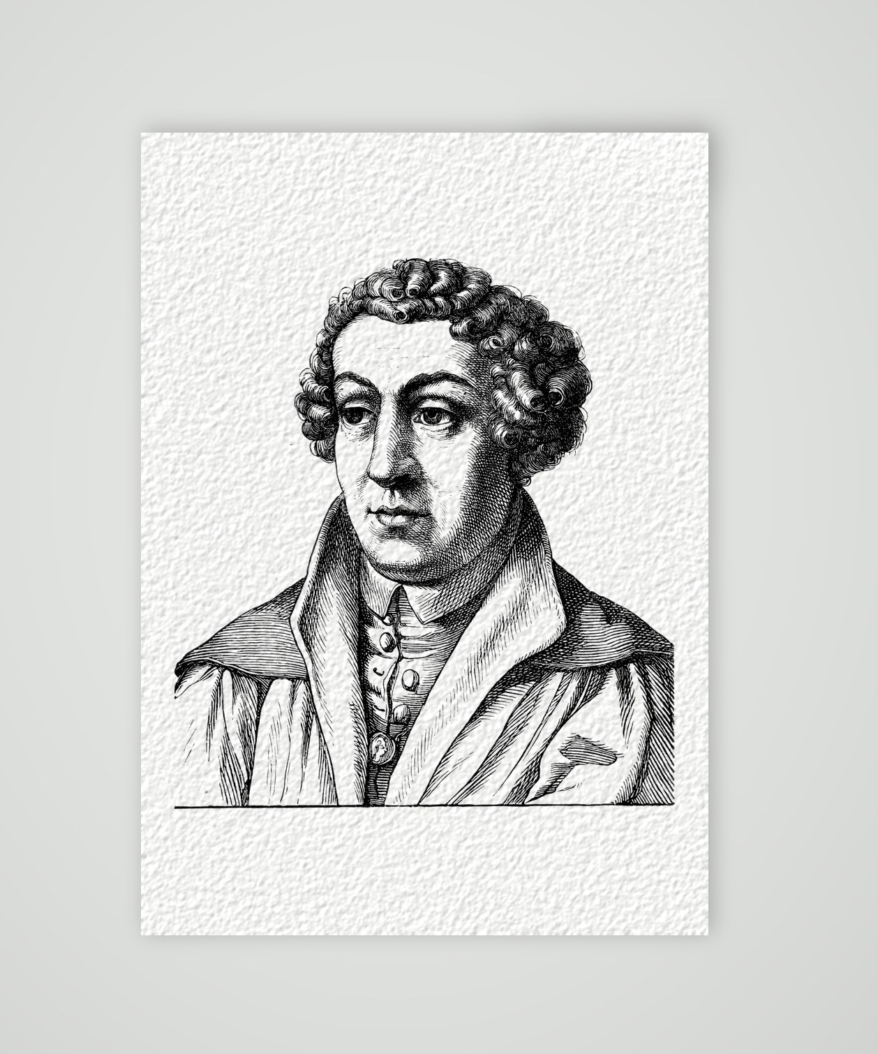 Johannes Reuchlin, Humanist – Holzstich, Kunstdruck auf Hahnemühle-Büttenpapier