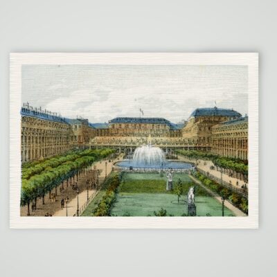 Paris, Jardin du Palais Royal – Lithografie, Kunstdruck auf Leinenpapier