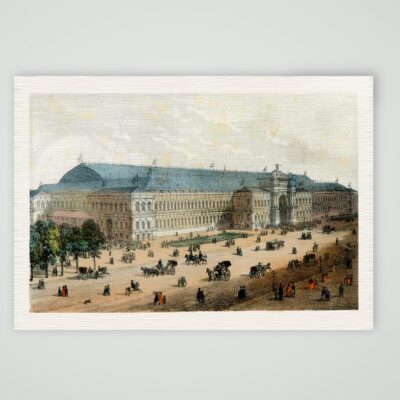 Paris, der Palais de l’Industrie – Lithografie, Kunstdruck auf Leinenpapier