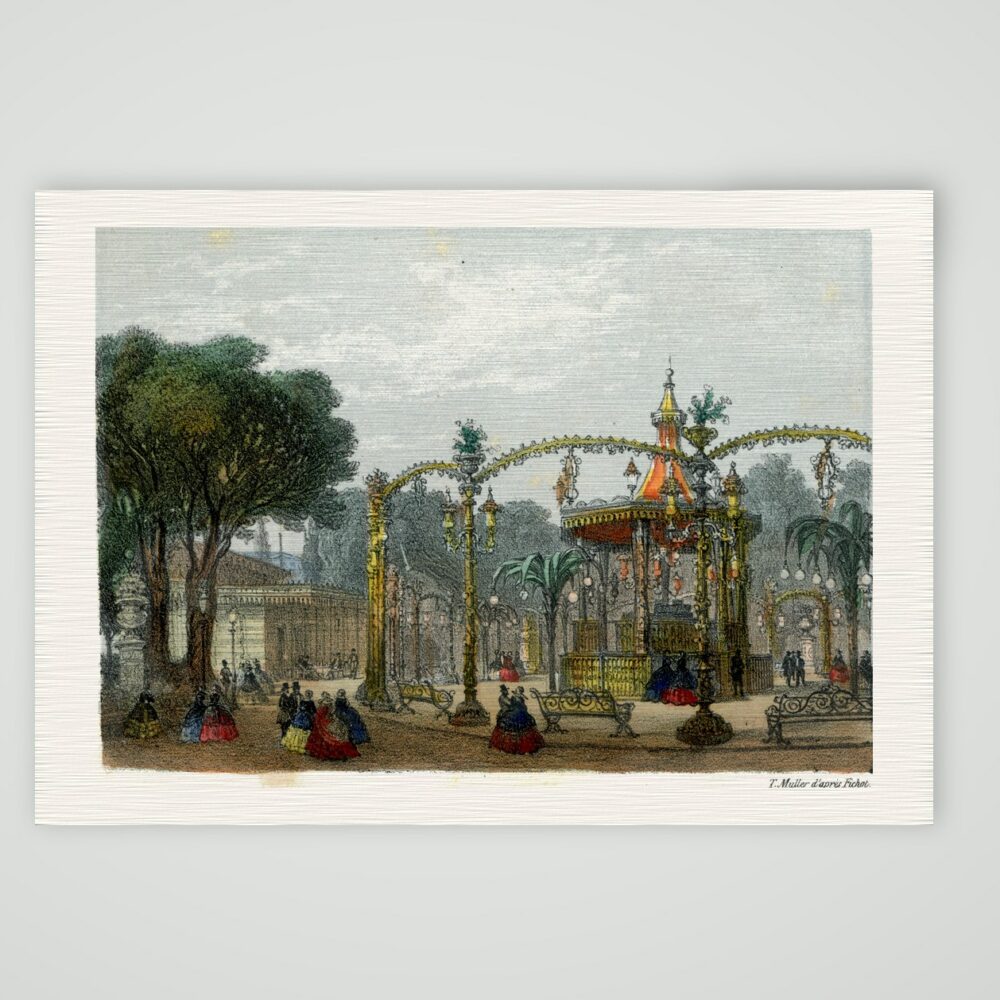 Paris, Bal Mabille – Lithografie, Kunstdruck auf Leinenpapier
