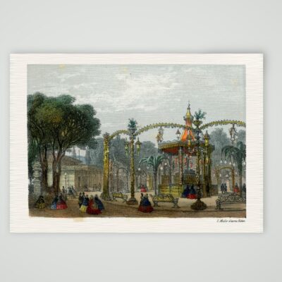 Paris, Bal Mabille – Lithografie, Kunstdruck auf Leinenpapier