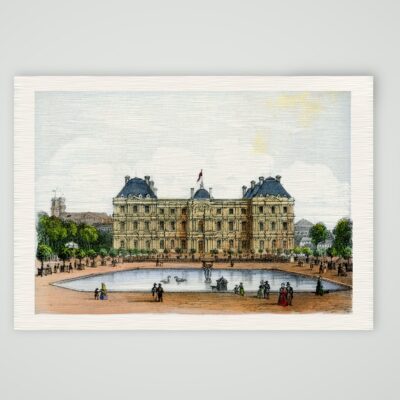 Paris, Palais du Luxembourg – Lithografie, Kunstdruck auf Leinenpapier