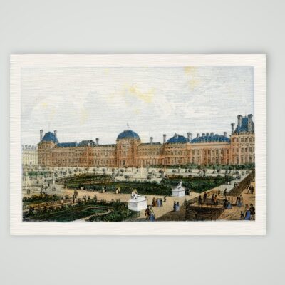 Paris, Jardin des Tuileries – Lithografie, Kunstdruck auf Leinenpapier