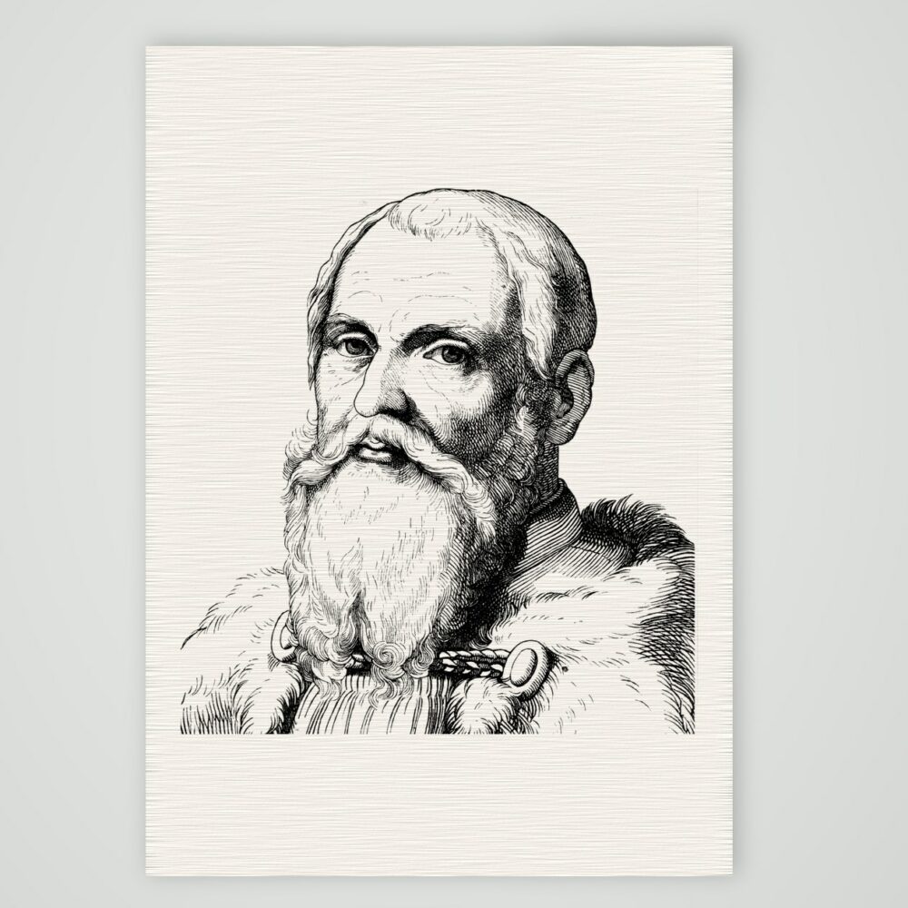 Lucas Cranach der Ältere, Maler – Holzstich, Kunstdruck auf Leinenpapier