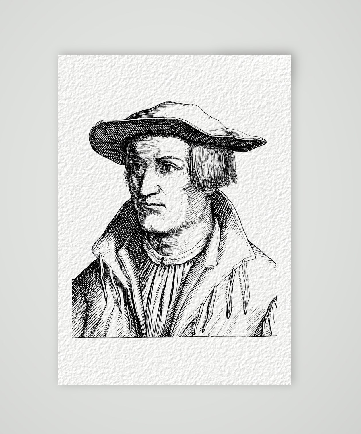 Sebastian Münster, Kosmograph – Holzstich, Kunstdruck auf Hahnemühle-Büttenpapier