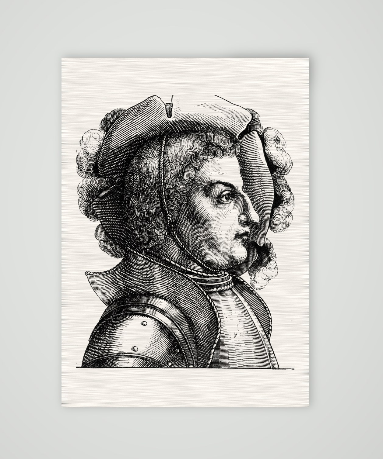 Franz von Sickingen, Reichsritter – Holzstich, Kunstdruck auf Leinenpapier