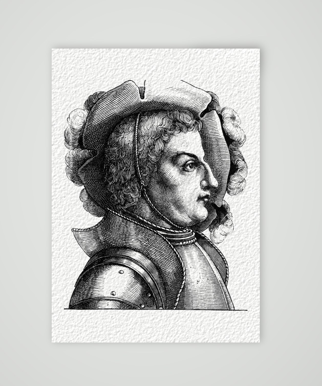 Franz von Sickingen, Reichsritter – Holzstich, Kunstdruck auf Hahnemühle-Büttenpapier