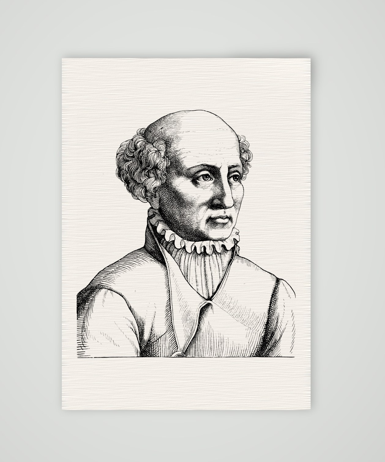 Paracelsus, Arzt und Naturforscher – Holzstich, Kunstdruck auf Leinenpapier
