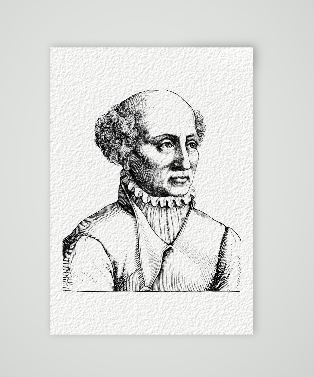 Paracelsus, Arzt und Naturforscher – Holzstich, Kunstdruck auf Hahnemühle-Büttenpapier