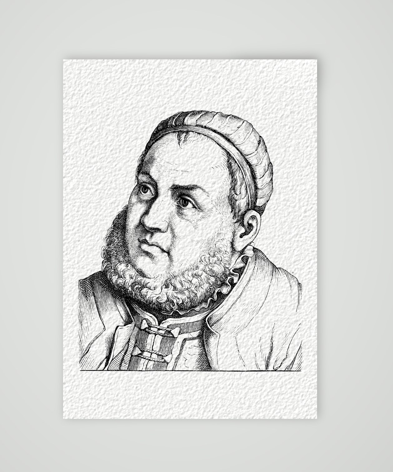 Johann Friedrich der Großmütige, Kurfürst von Sachsen – Holzstich, Kunstdruck auf Hahnemühle-Büttenpapier