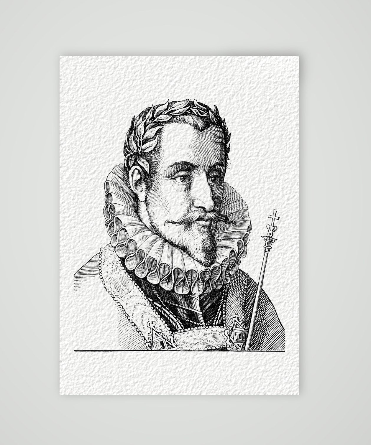 Kaiser Ferdinand I. – Holzstich, Kunstdruck auf Hahnemühle-Büttenpapier