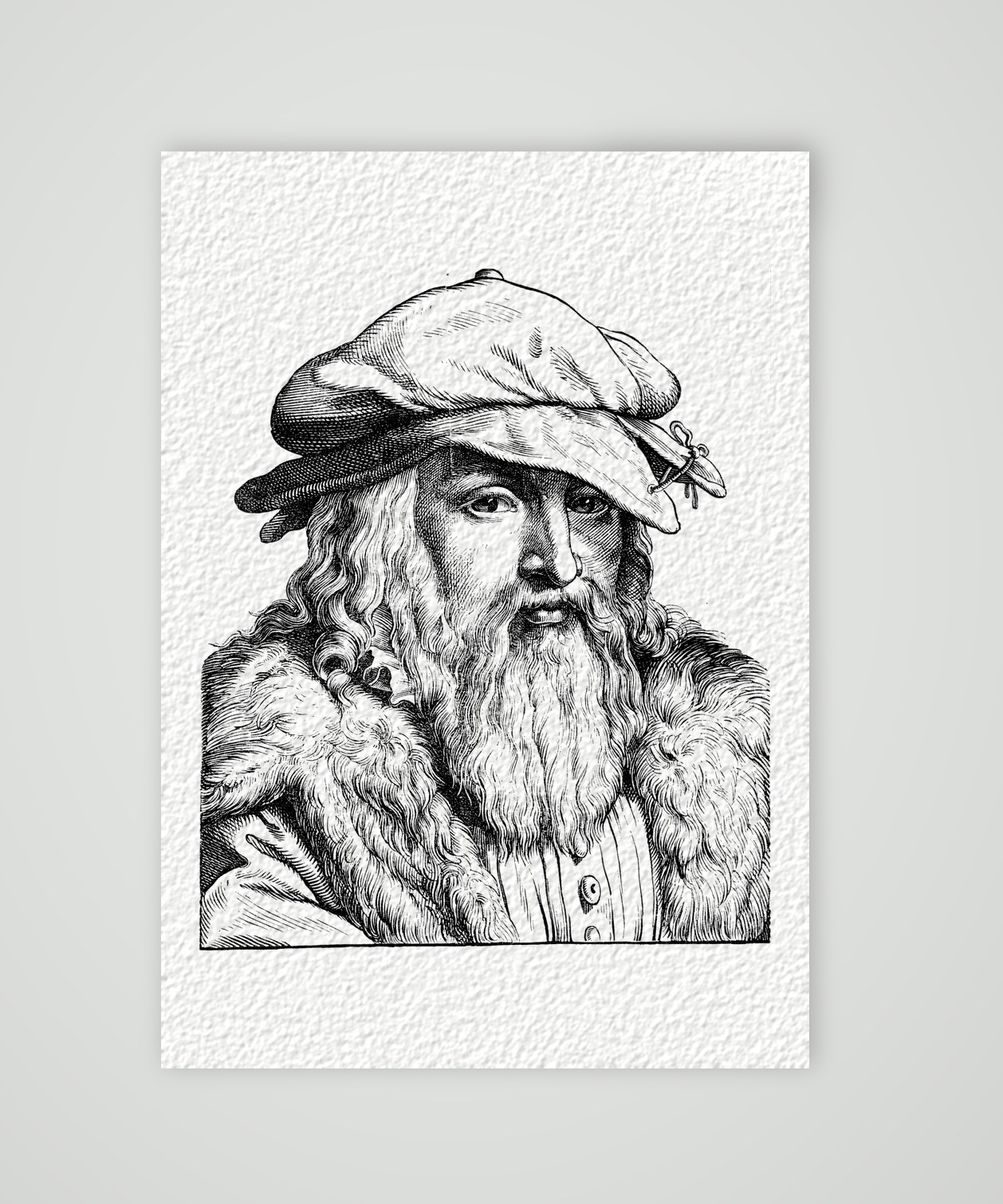 Georg Rollenhagen, Magdeburger Dichter und Schulmann – Holzstich, Kunstdruck auf Hahnemühle-Büttenpapier