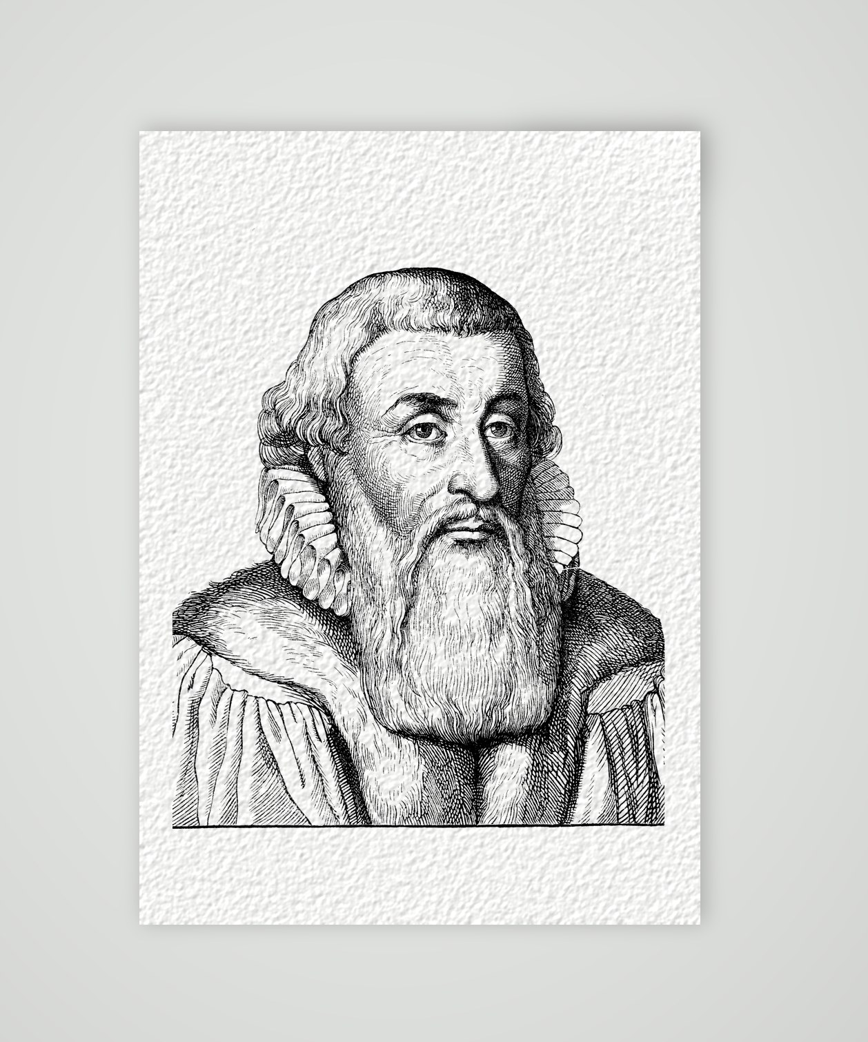 Johann Arndt, Theologe – Holzstich, Kunstdruck auf Hahnemühle-Büttenpapier