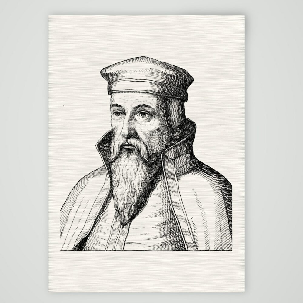 Joachim Camerarius, Humanist – Holzstich, Kunstdruck auf Leinenpapier
