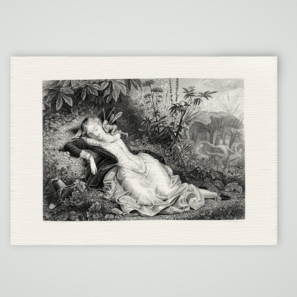 Der Traum (Le Songe) – Stahlstich, Kunstdruck auf Leinenpapier