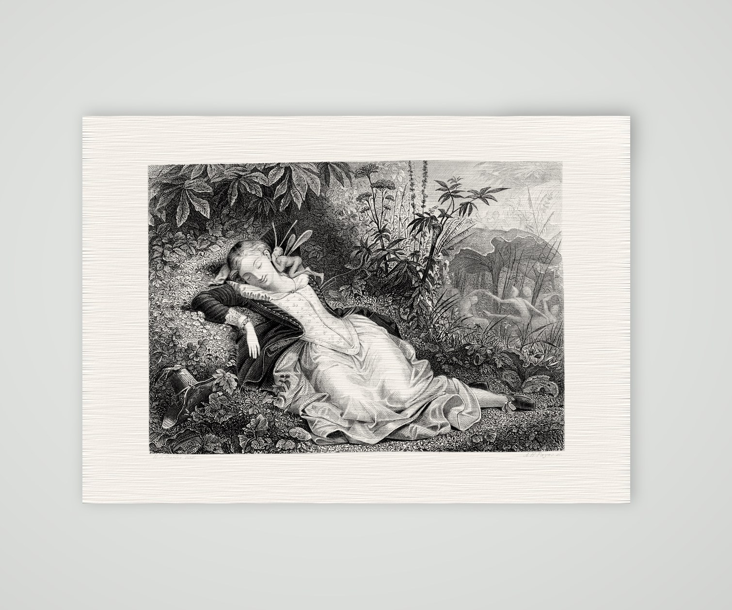 Der Traum (Le Songe) – Stahlstich, Kunstdruck auf Leinenpapier