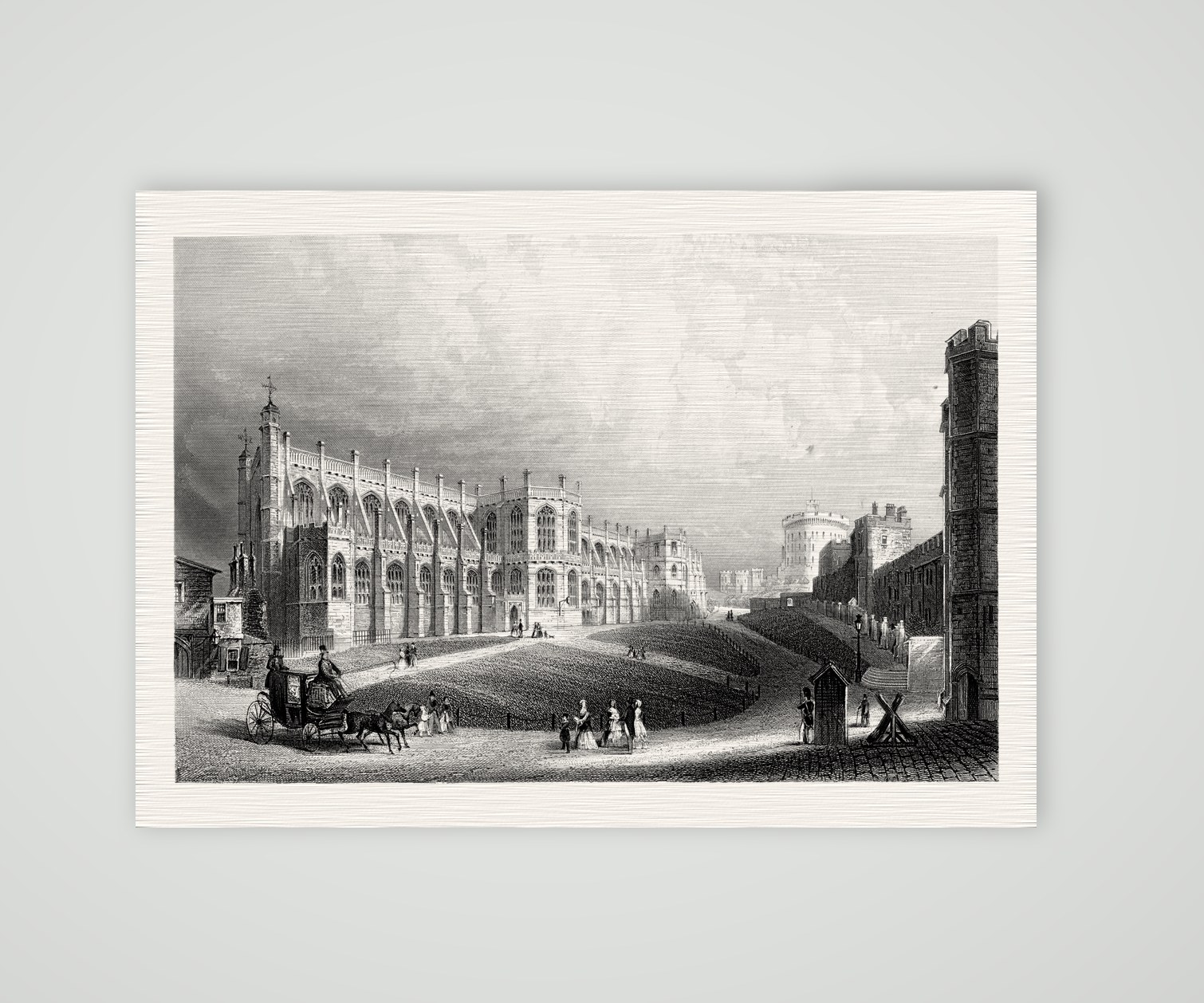 Windsor, St. George’s Chapel – Stahlstich, Kunstdruck auf Leinenpapier