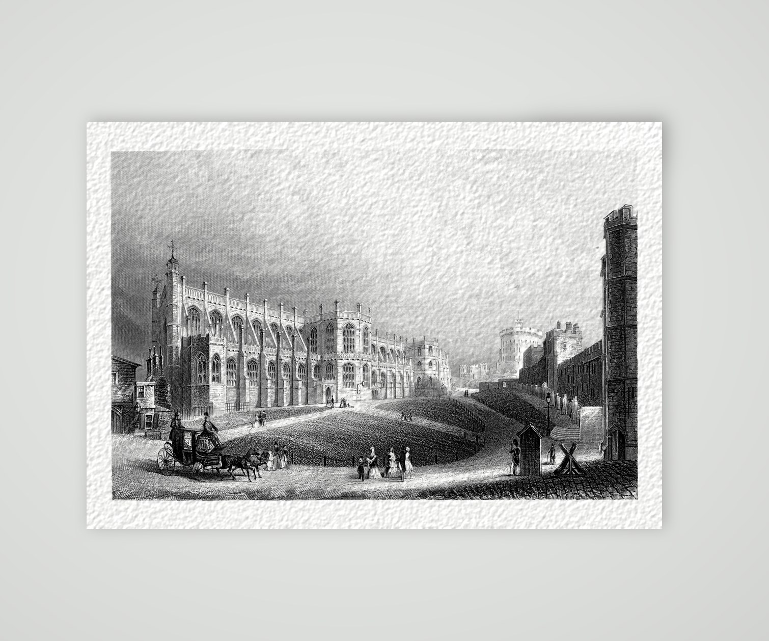 Windsor, St. George’s Chapel – Stahlstich, Kunstdruck auf Hahnemühle-Büttenpapier