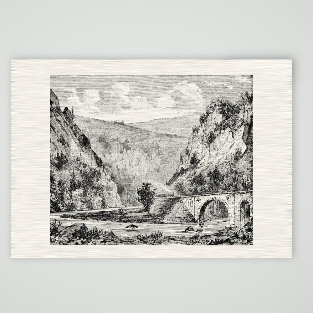 Der Rabenauer Grund – Holzstich, Kunstdruck auf Leinenpapier